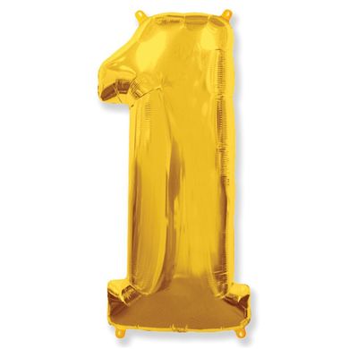 Фольгована цифра 1 Металік золото