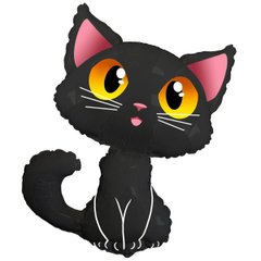 Фольгована фігура чорний кіт