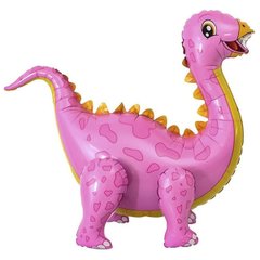 Фольгована кулька Динозавр Стегозавр розовый