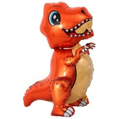 Фольгована кулька Динозавр оранжевый