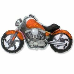Фольгована кулька Мотоцикл помаранчевий