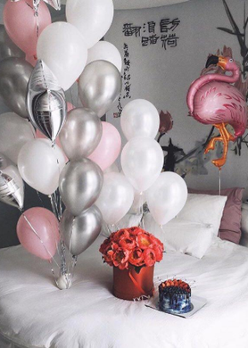 Набір кульок "Фламінго та рожевий серпанок"