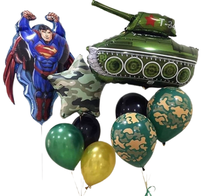 Набір кульок "Супермен із танком"