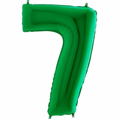 Фольгована цифра 7 зелена