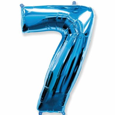 Фольгована цифра 7 Металік синій